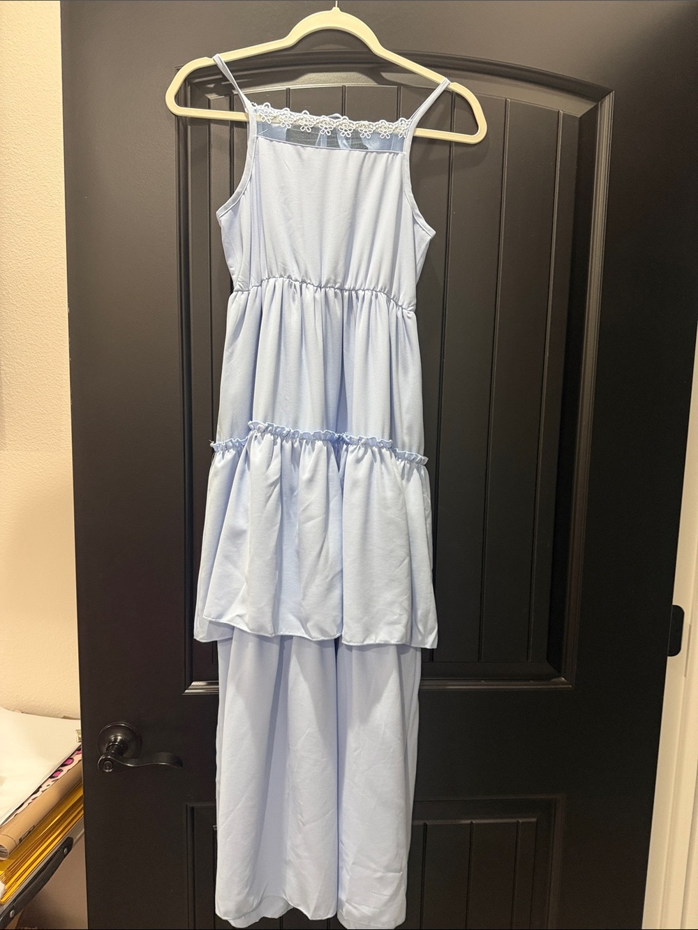 Light Blue Tiered Maxi Dress